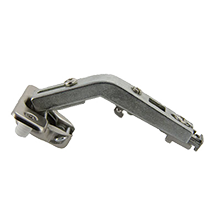 SDX Series self-close concealed European hinge, Pie Corner, Click-On, 8 mm Dowels