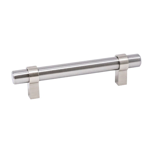 Talbot square leg bar handle in Satin Nickel, 3 3/4 inch size