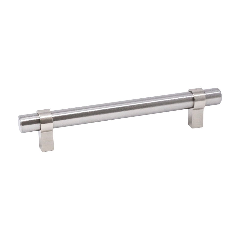 Talbot square leg bar handle in Satin Nickel, 5 inch size