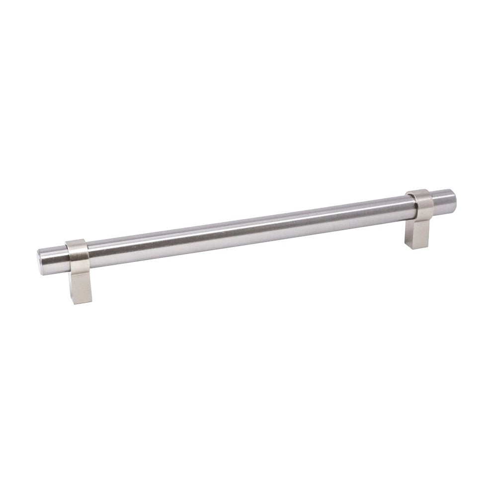Talbot square leg bar handle in Satin Nickel, 7 1/2 inch size