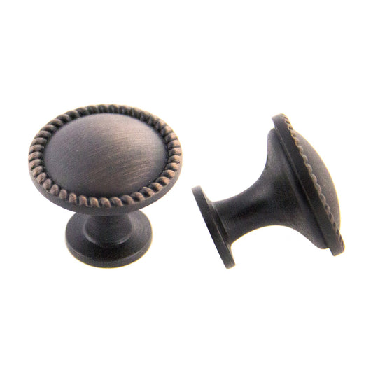 Tressa beaded knob handle in Oil Rubbed Bronze