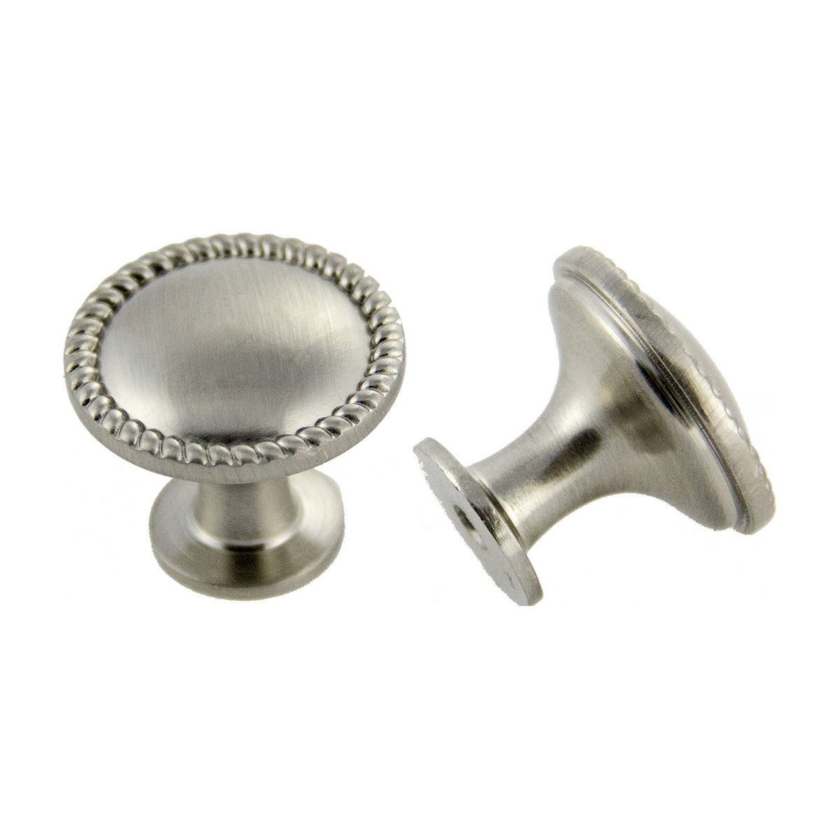 Tressa beaded knob handle in Satin Nickel