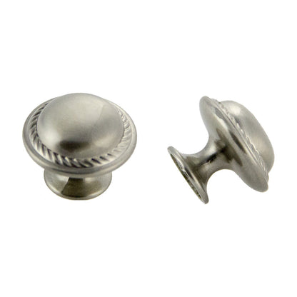 Twine rope knob handle in Satin Nickel