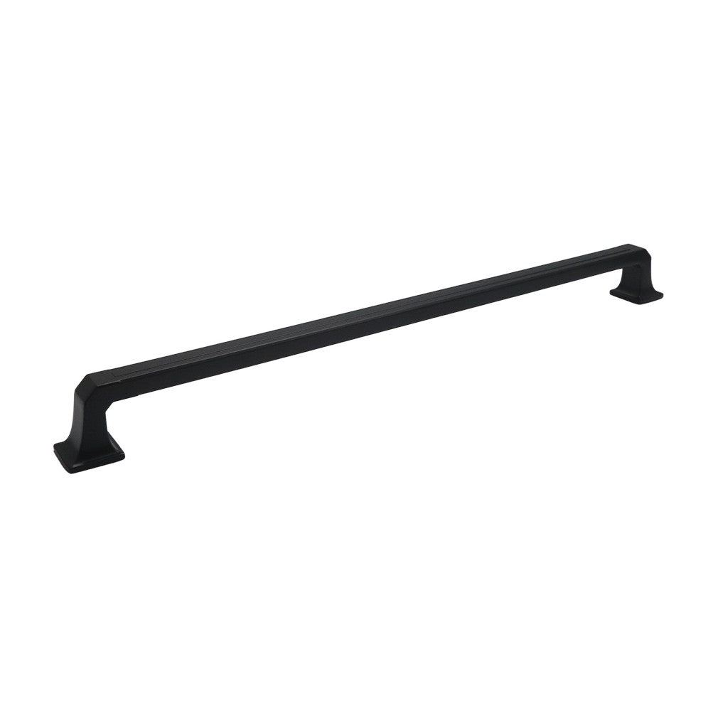 Valencia appliance pull in Matte Black, 12 inch center to center