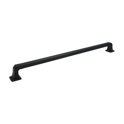 Valencia appliance pull in Matte Black, 12 inch center to center