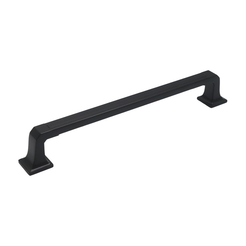 Valencia appliance pull in Matte Black, 8 inch center to center