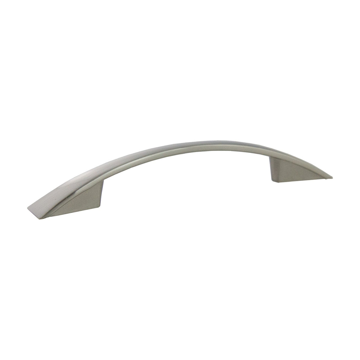 Vesta modern bow handle in Satin Nickel, 3 3/4 inch size