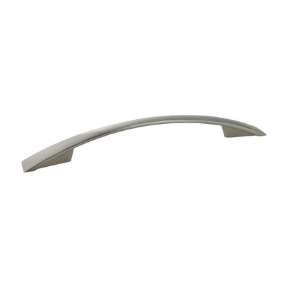 Vesta modern bow handle in Satin Nickel, 5 inch size