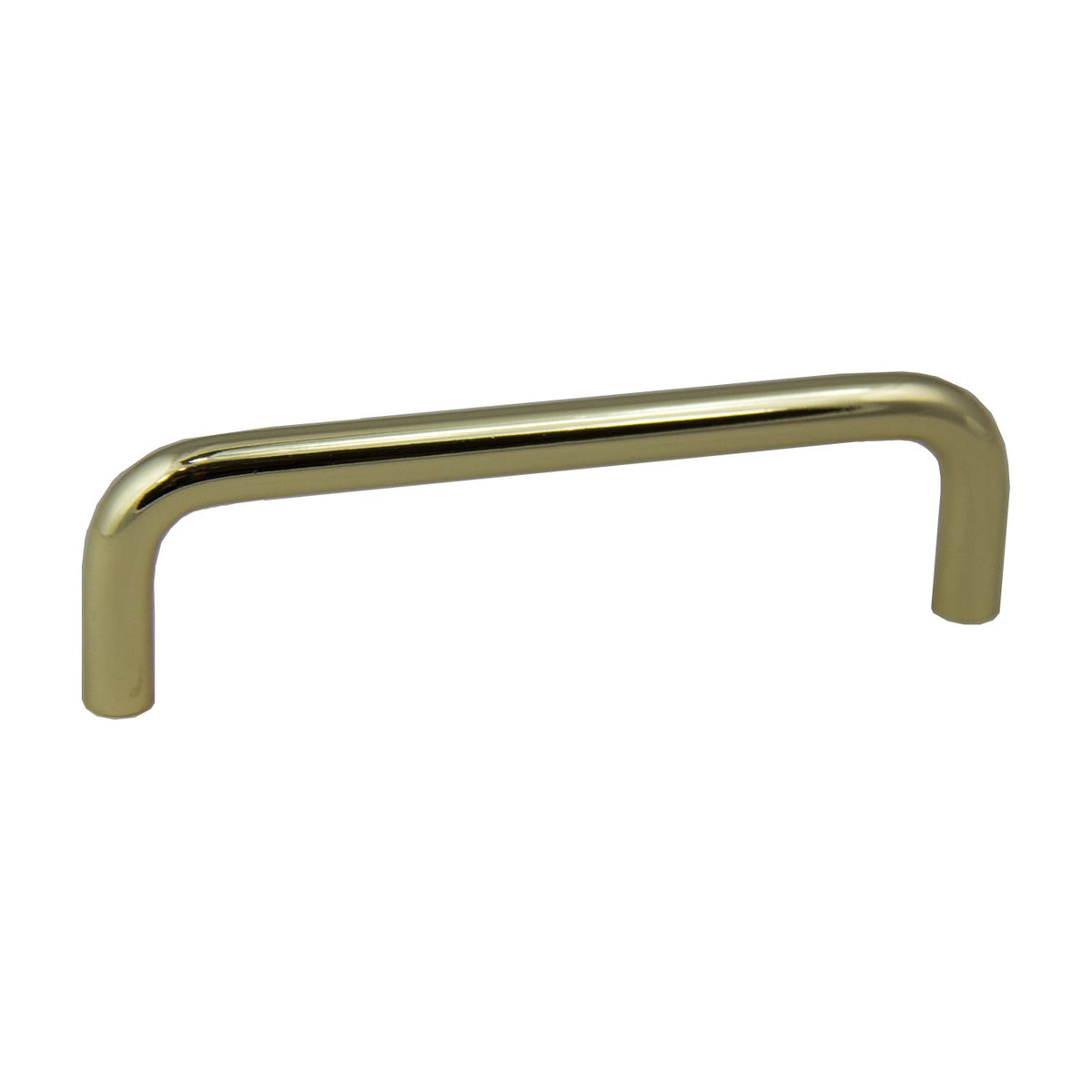 Waverly wire handle in Polished Brass, 4 inch size