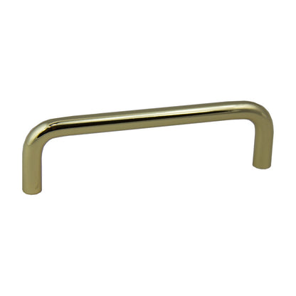 Waverly wire handle in Polished Brass, 4 inch size