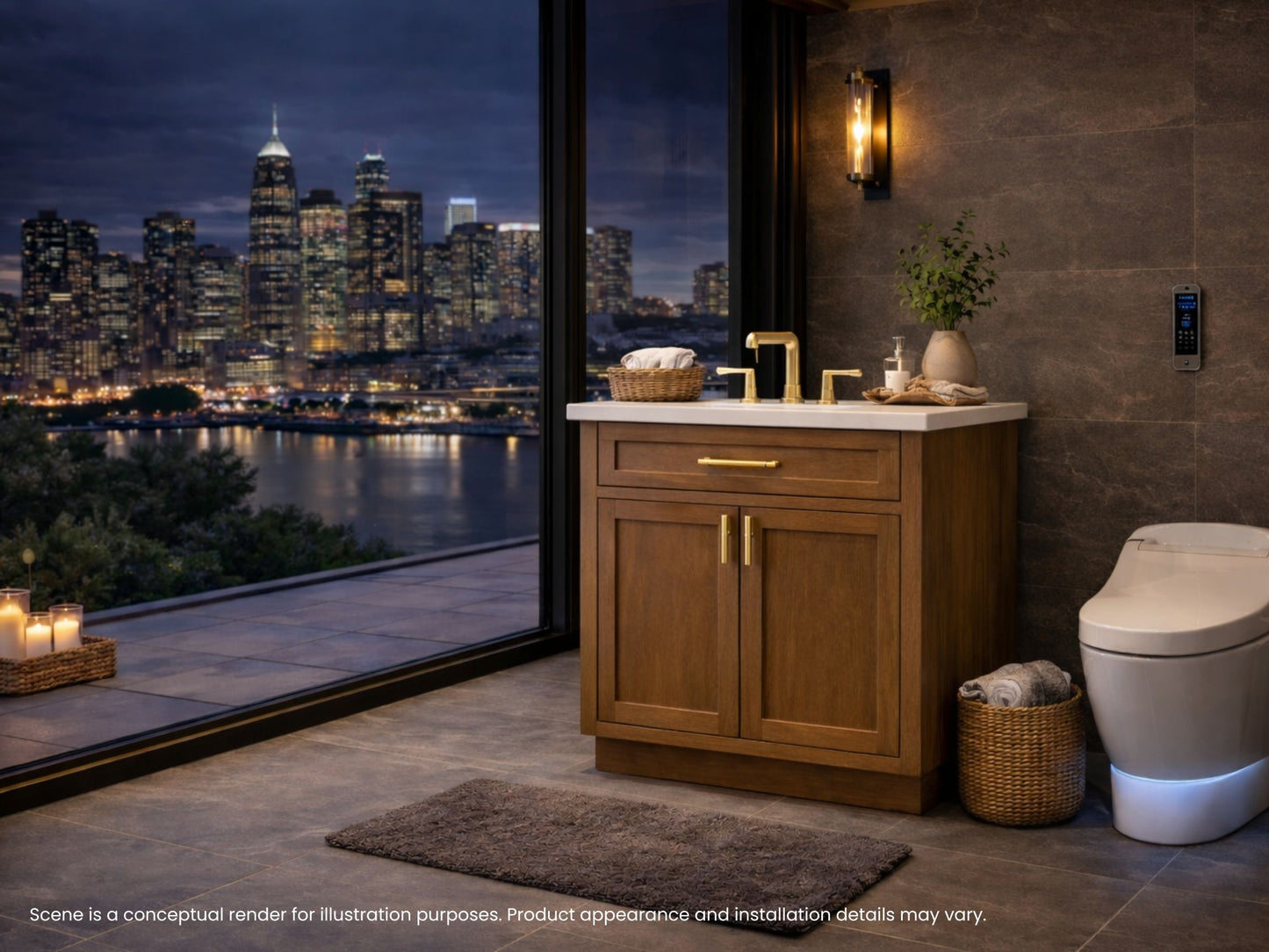 PW-Inset Shaker Mocha (Bathroom Vanity Only)