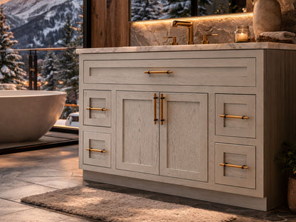 PW-Inset Shaker Winter Oak (Bathroom Vanity Only)