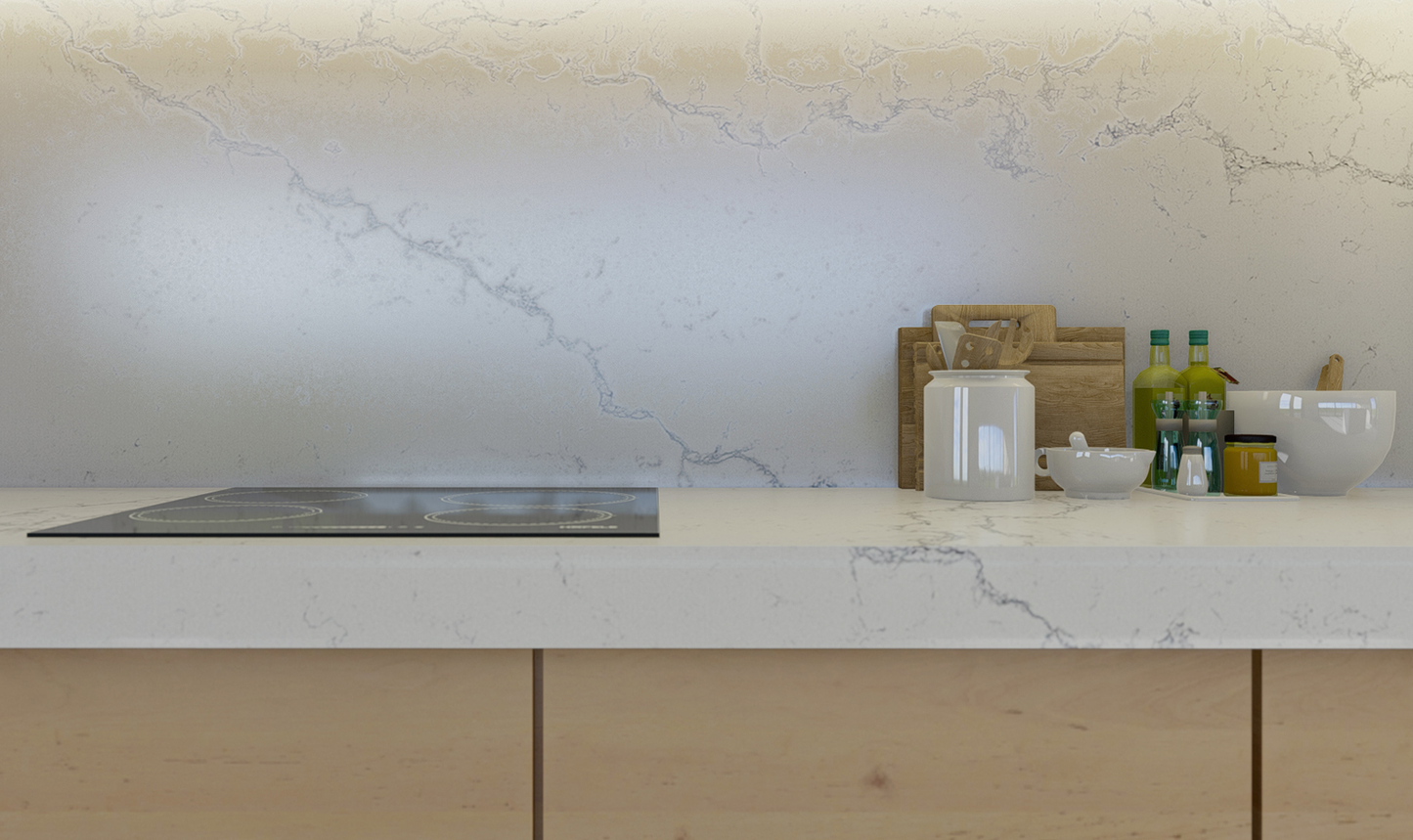 QDI-Carrara Sky PRIMO BELLA® Quartz Slab