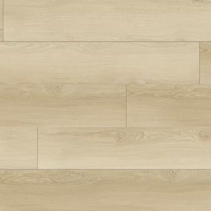 Angel Woods Canadian Sage waterproof SPC vinyl plank flooring, light, honeyed oak look, plank texture top-down view