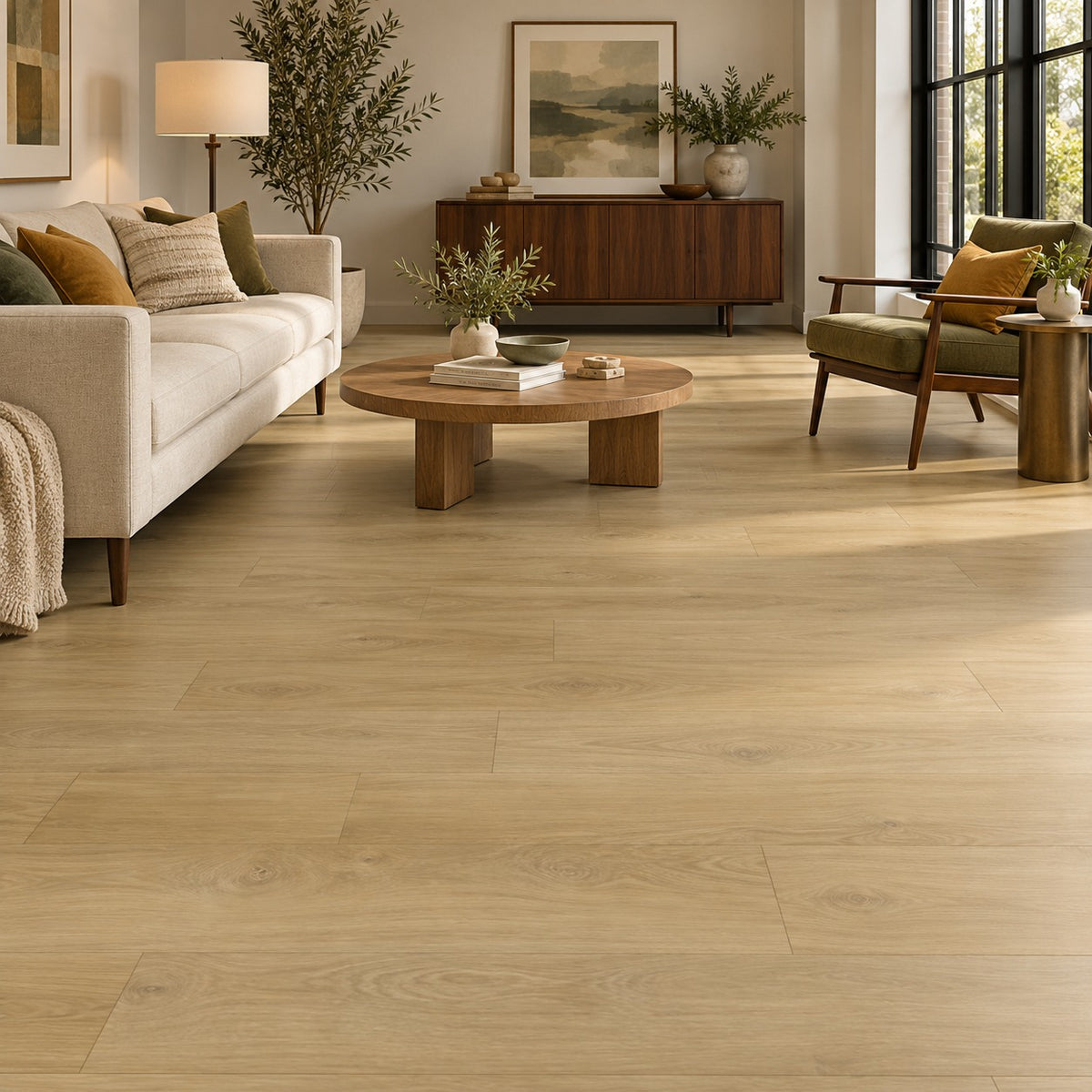 Country Gem Jackson Waterproof Pure SPC™ Max Flooring installed in a living room