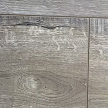 European WP Amsterdam laminate flooring, weathered gray oak look, plank texture top-down view