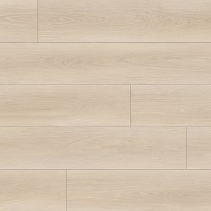 Green Mountains California White waterproof SPC vinyl plank flooring, creamy, sun bleached oak look, plank texture top-down view