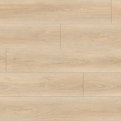 Green Mountains Cashmere Gold waterproof SPC vinyl plank flooring, light golden oak look, plank texture top-down view