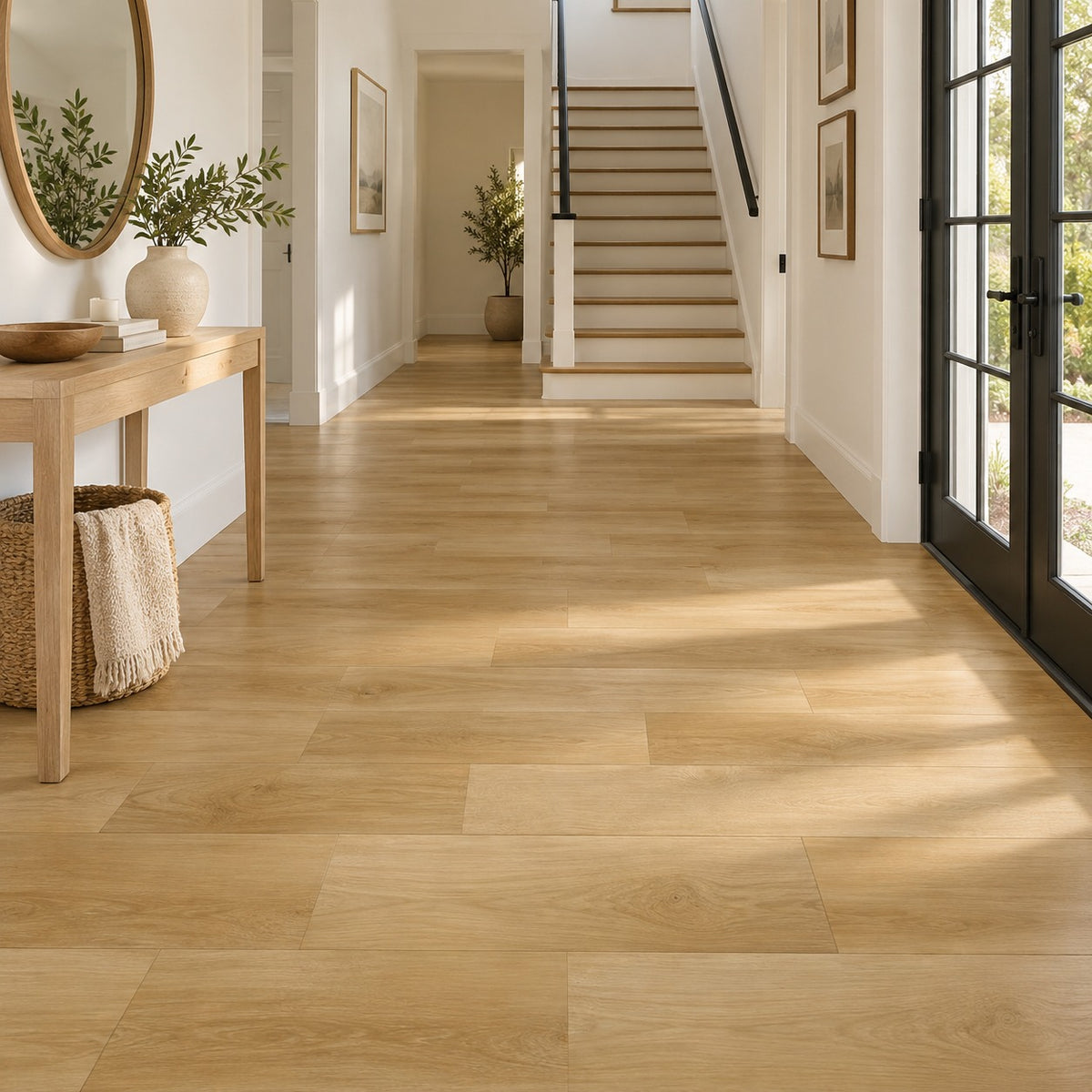 South Rose Dynasty Camel Waterproof Pure SPC™ Max Flooring installed in an entryway
