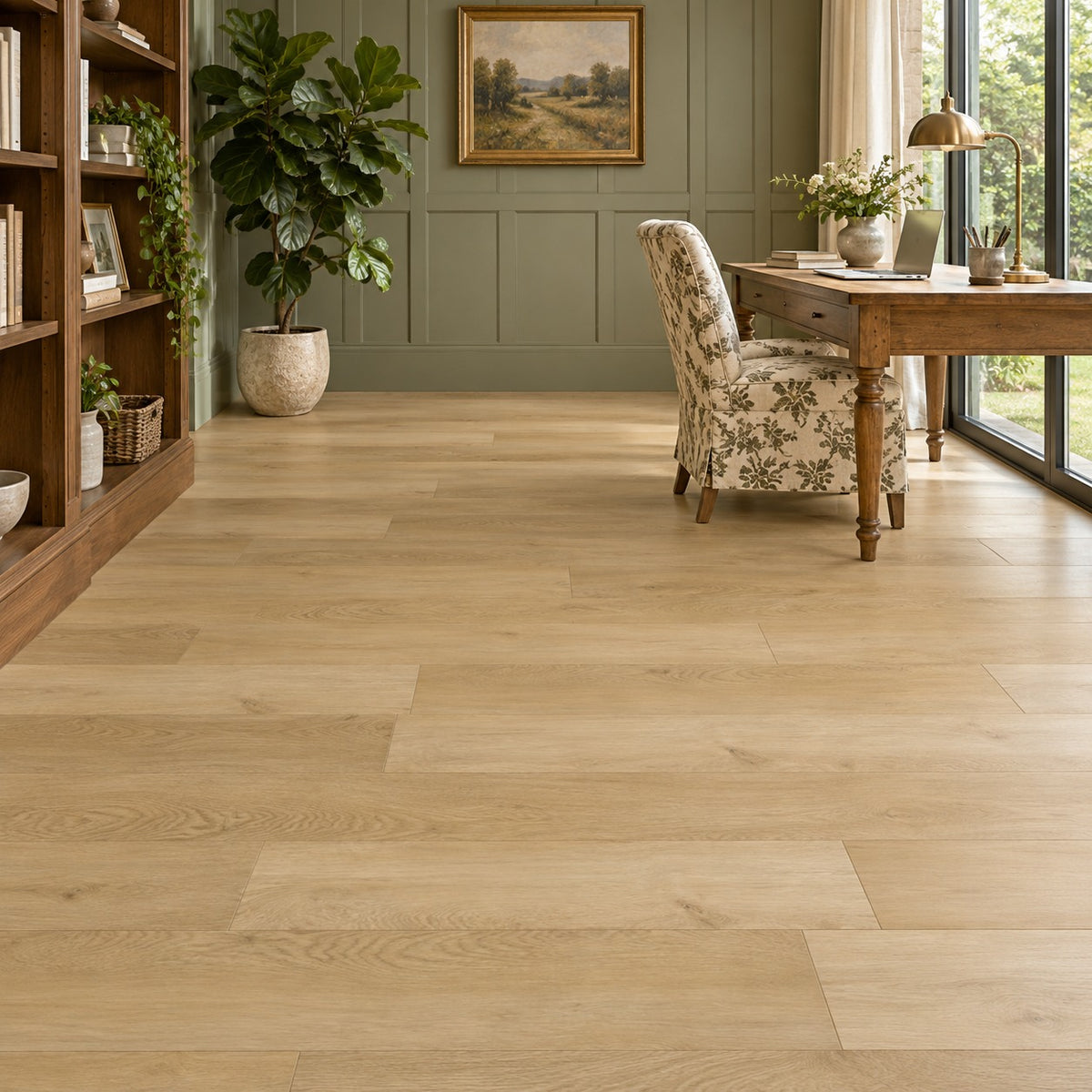 Summer Lake Paradiso Classic Waterproof Pure SPC™ Max Flooring installed in a home office