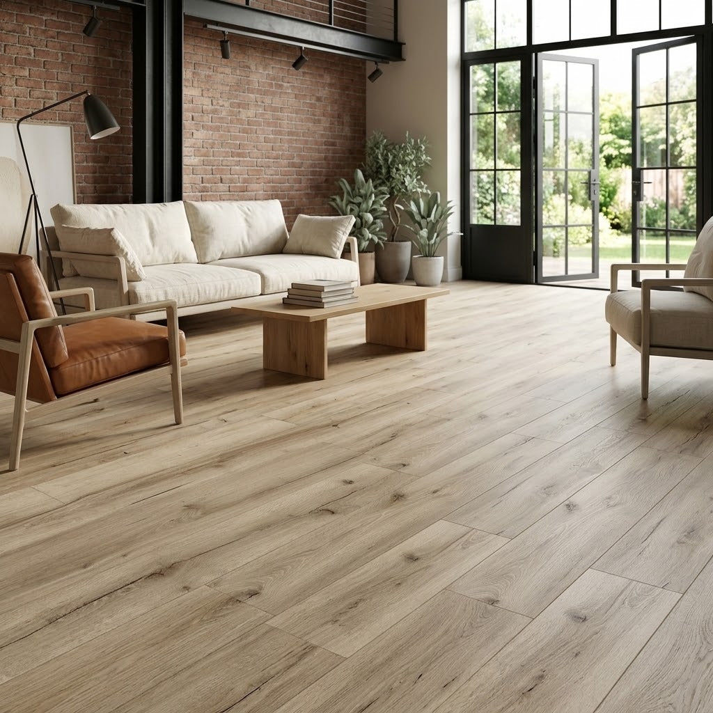 Westwood Beverly Glen Waterproof Pure SPC™ Flooring installed in a living room
