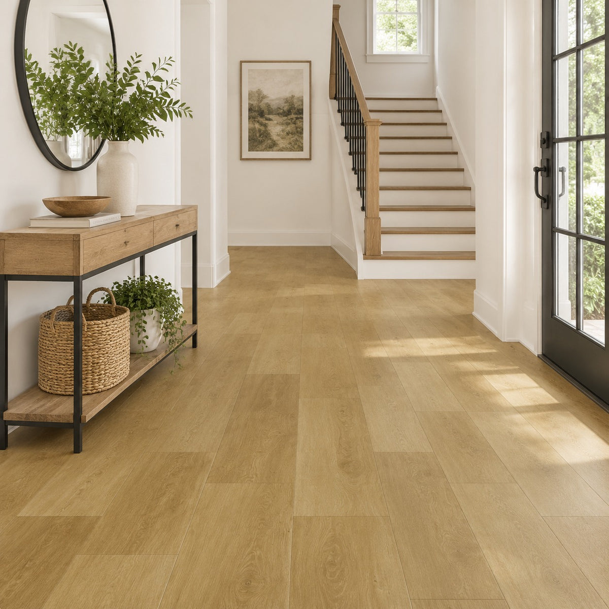White River Colonial Cream Waterproof Pure SPC™ Max Flooring installed in a entryway