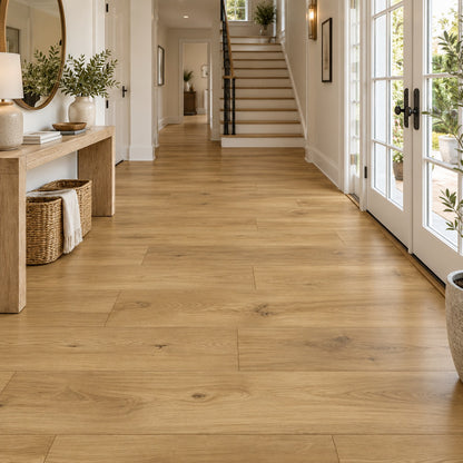 White River Coral Gold Waterproof Pure SPC™ Max Flooring installed in an entryway