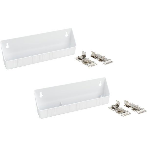 Rev-A-Shelf 11" White Sink Front Tip-Out Tray Set, white