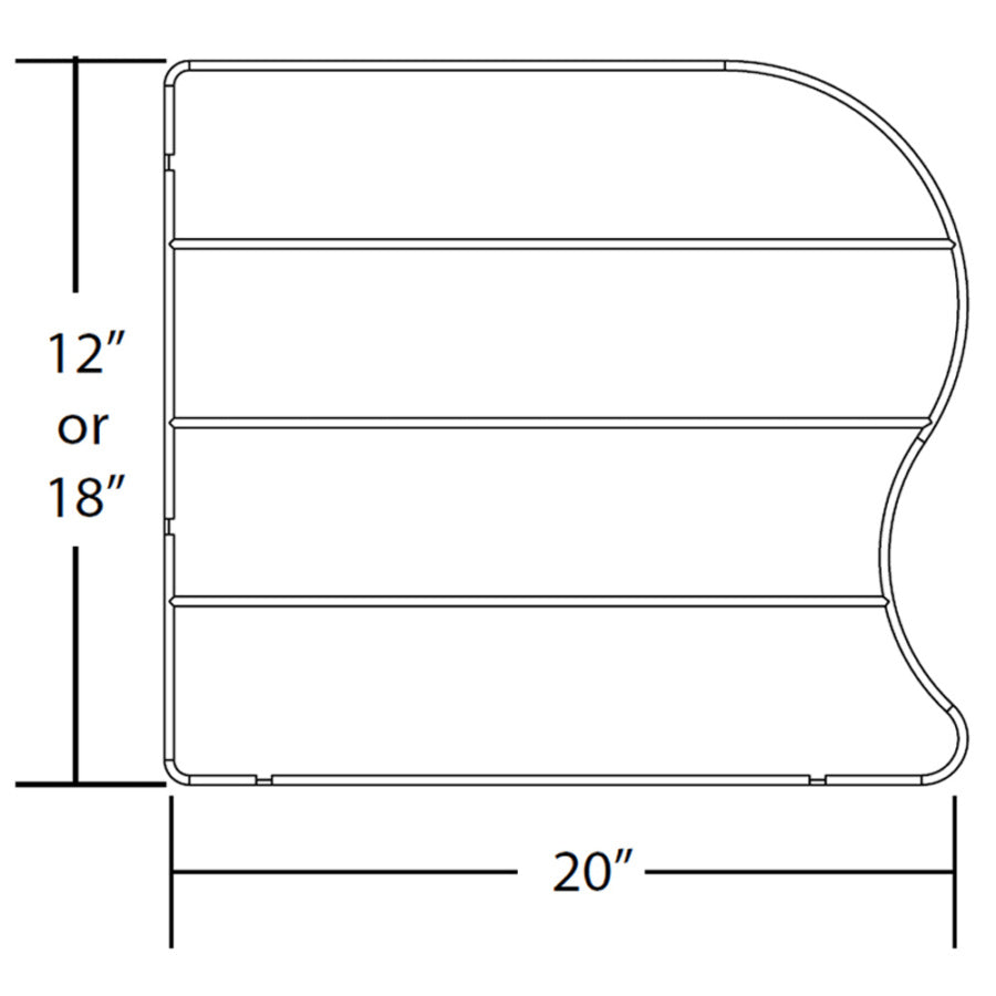 Rev-A-Shelf 12" Chrome Wire Tray Divider, chrome