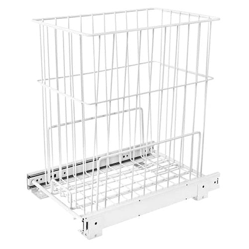Rev-A-Shelf 12" White Wire Hamper Vanity Pullout