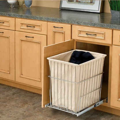 Rev-A-Shelf 12" White Wire Hamper Vanity Pullout, white