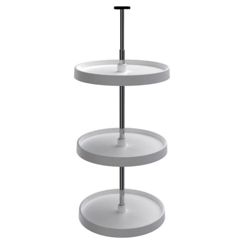 Rev-A-Shelf 18" White Full-Circle 3-Shelf Lazy Susan for 33" to 36" Wall Cabinets, white