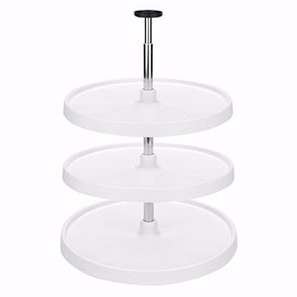 Rev-A-Shelf 18" White Full-Circle 3-Shelf Lazy Susan for 33" to 36" Wall Cabinets, white