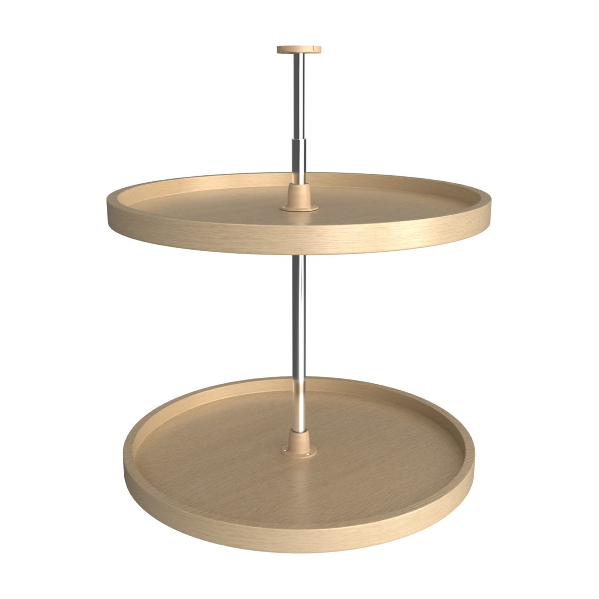 Rev-A-Shelf 2-Shelf Banded Wood Full Circle Lazy Susan, 24"