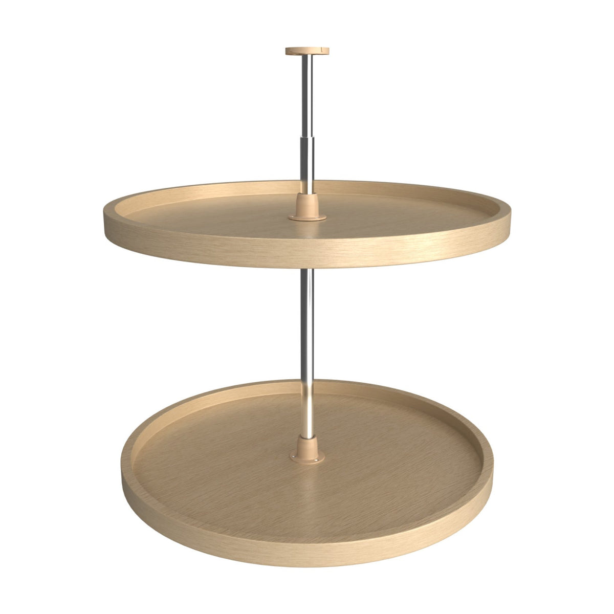 Rev-A-Shelf 2-Shelf Banded Wood Full Circle Lazy Susan, 28"