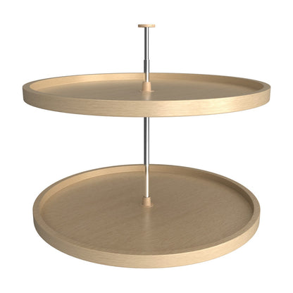 Rev-A-Shelf 2-Shelf Banded Wood Full Circle Lazy Susan, 32"