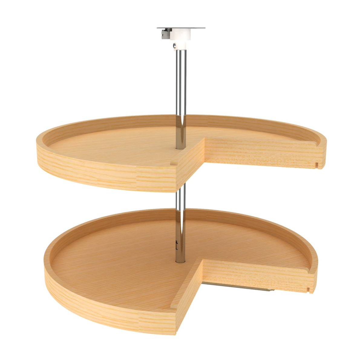 Rev-A-Shelf 2-Shelf Banded Wood Pie Cut Lazy Susan, 28"