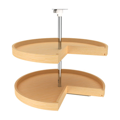 Rev-A-Shelf 2-Shelf Banded Wood Pie Cut Lazy Susan, 28"