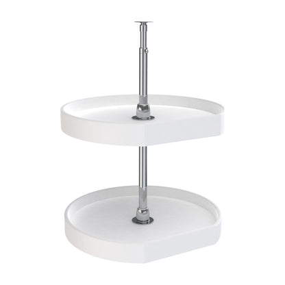 Rev-A-Shelf 2-Shelf RAS Polymer D-Shaped Lazy Susans, White, 20"