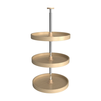 Rev-A-Shelf 3-Shelf Banded Wood Full Circle Wall Lazy Susan, 18"