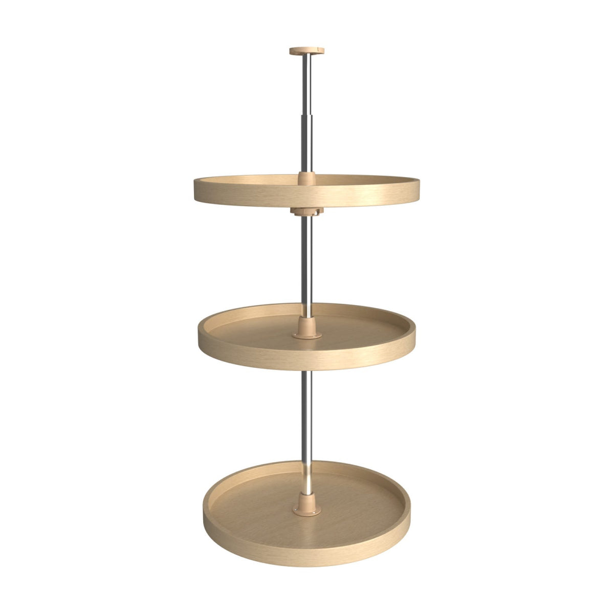 Rev-A-Shelf 3-Shelf Banded Wood Full Circle Wall Lazy Susan, 20"