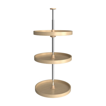 Rev-A-Shelf 3-Shelf Banded Wood Full Circle Wall Lazy Susan, 20"