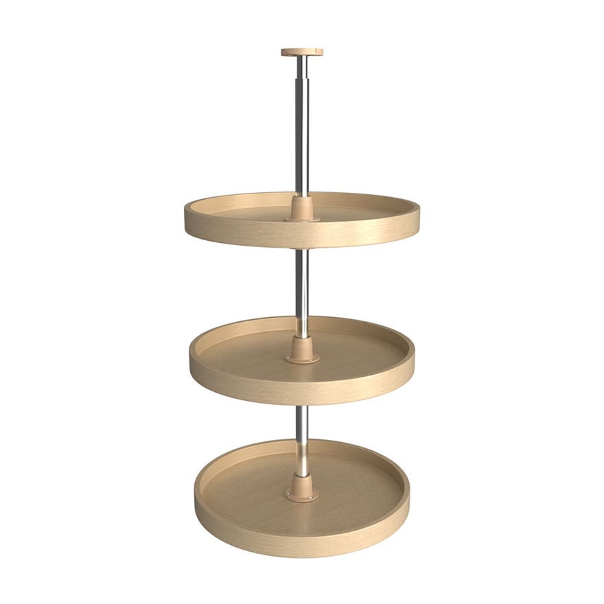 Rev-A-Shelf 3-Shelf Banded Wood Full Circle Wall Lazy Susan