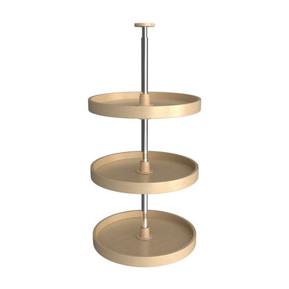 Rev-A-Shelf 3-Shelf Banded Wood Full Circle Wall Lazy Susan