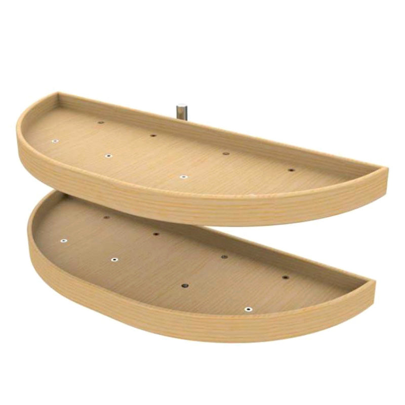 Rev-A-Shelf 35" Half-Moon 2-Shelf Wood Blind Corner Lazy Susan