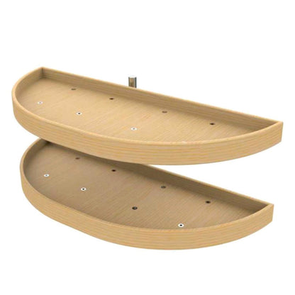 Rev-A-Shelf 35" Half-Moon 2-Shelf Wood Blind Corner Lazy Susan