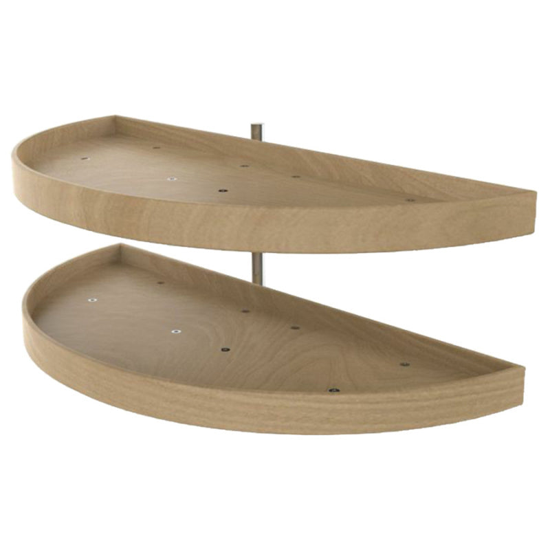 Rev-A-Shelf 38" Half-Moon 2-Shelf Wood Blind Corner Lazy Susan