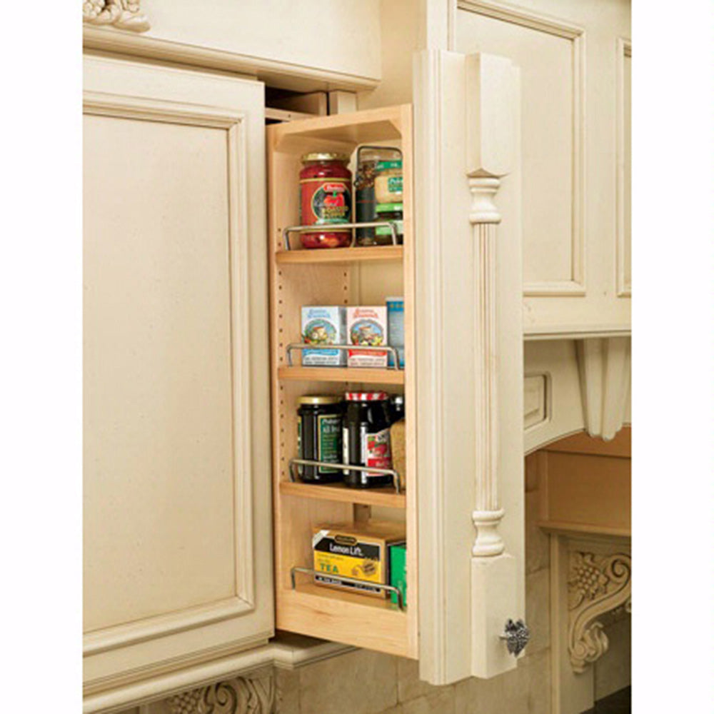 Rev-A-Shelf 6" x 42" Wood Wall Cabinet Filler Pullout, natural maple
