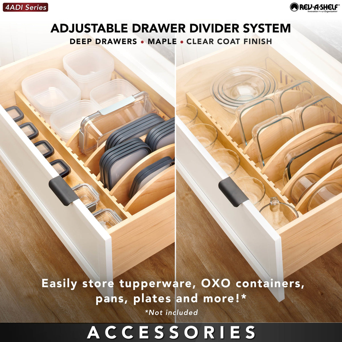 Rev-A-Shelf Adjustable Deep Drawer Divider System