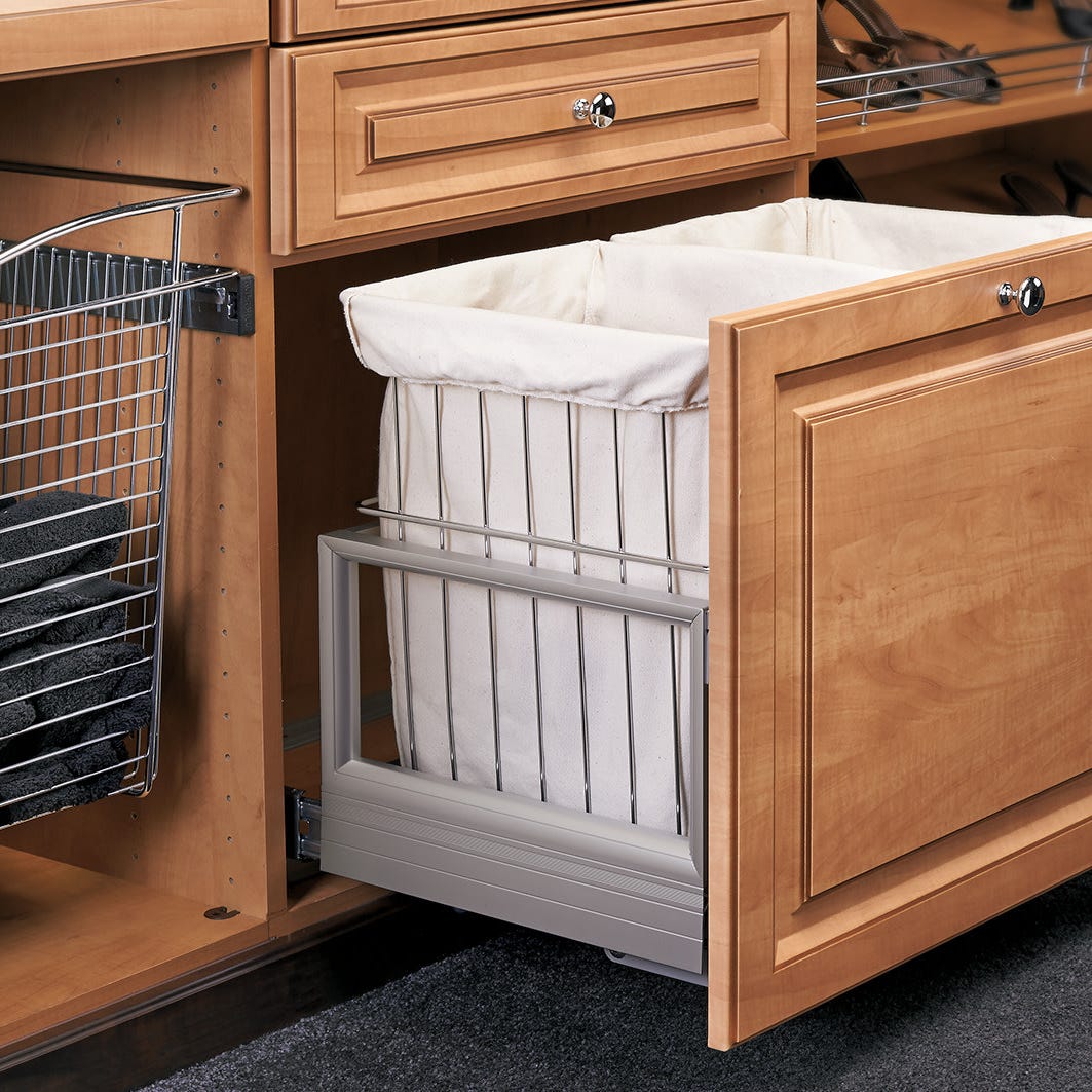 Rev-A-Shelf Aluminum Bottom Mount Wire Hampers